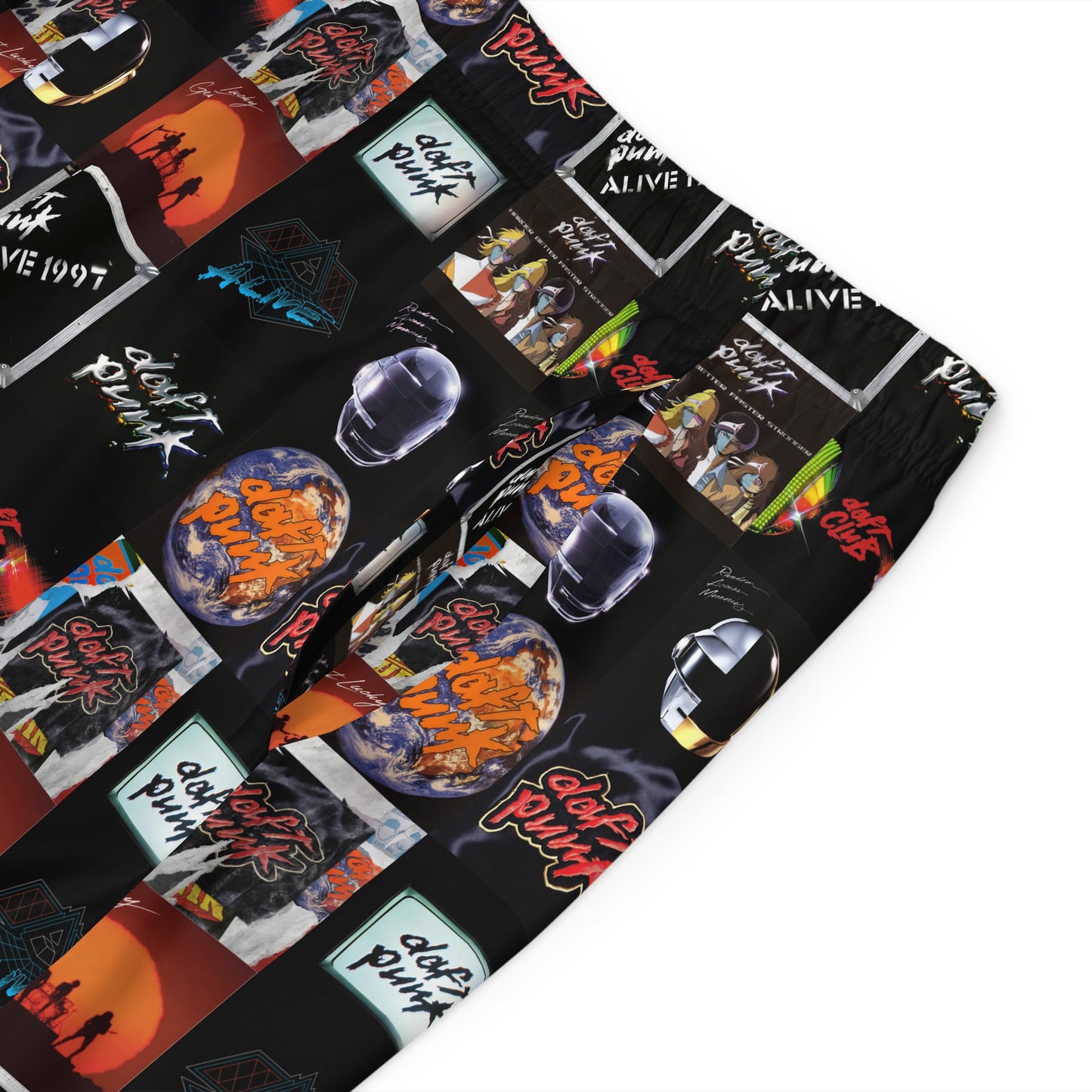 Daft Punk Album Cover Art Collage Men's Board Shorts