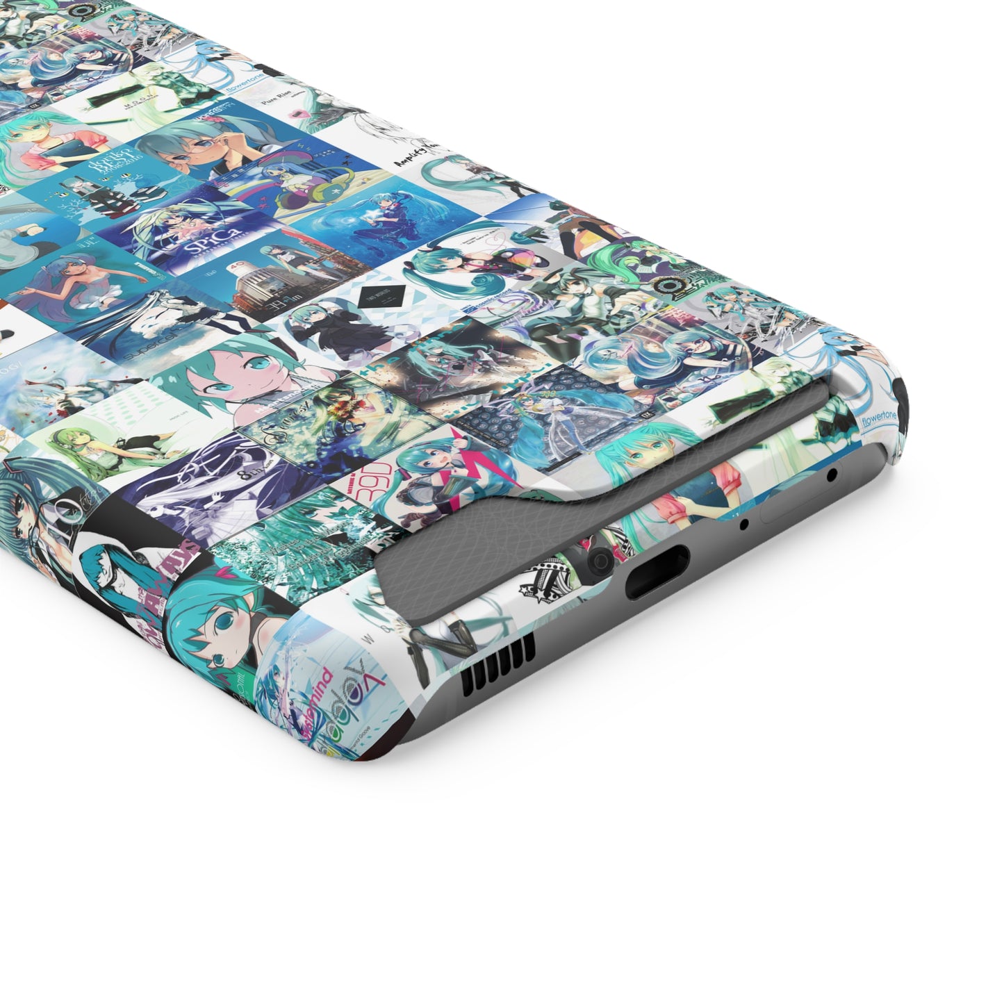 Hatsune Miku Album Cover Collage Phone Case With Card Holder