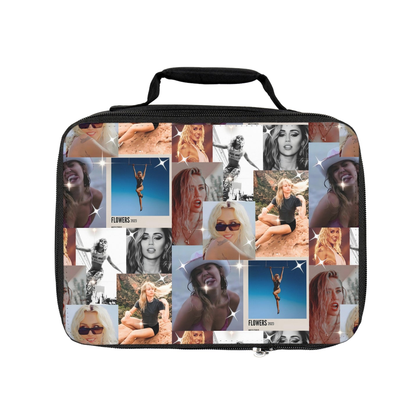Miley Cyrus Flowers Photo Collage Lunch Bag