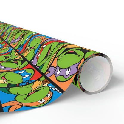 TMNT Turtle Toon Montage Gift Wrapping Paper