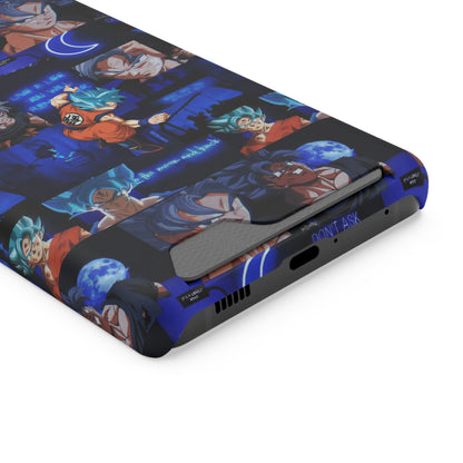 Dragon Ball Z Saiyan Moonlight Collage Phone Case With Card Holder