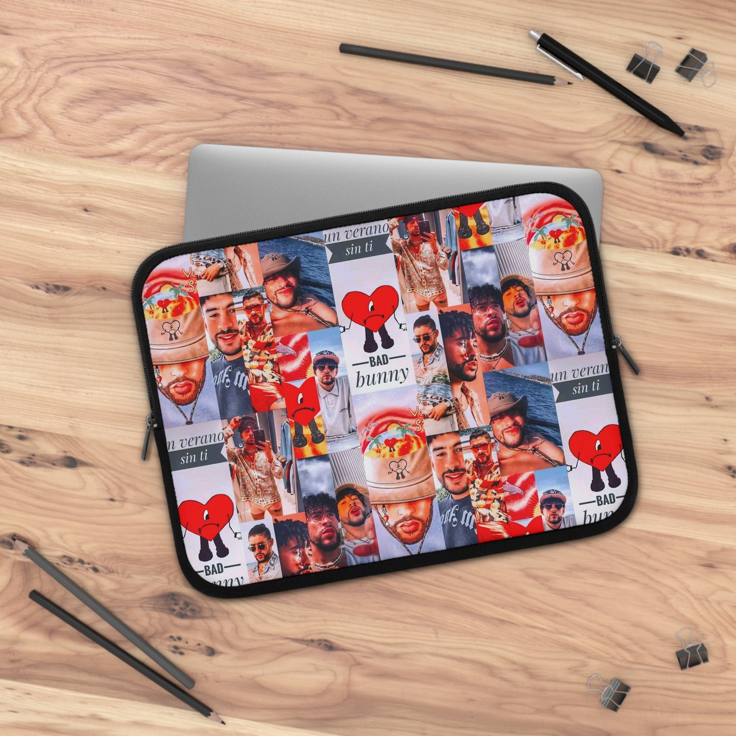 Bad Bunny Un Verano Sin Ti Photo Collage Laptop Sleeve