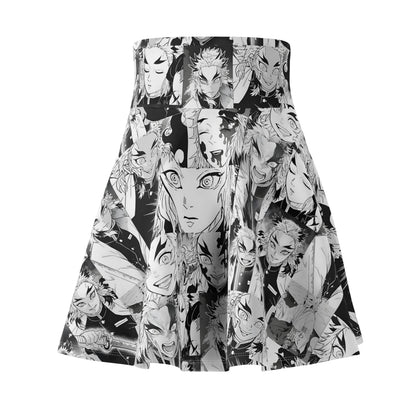 Demon Slayer Kyojuro Rengoku Collage Women's Skater Skirt