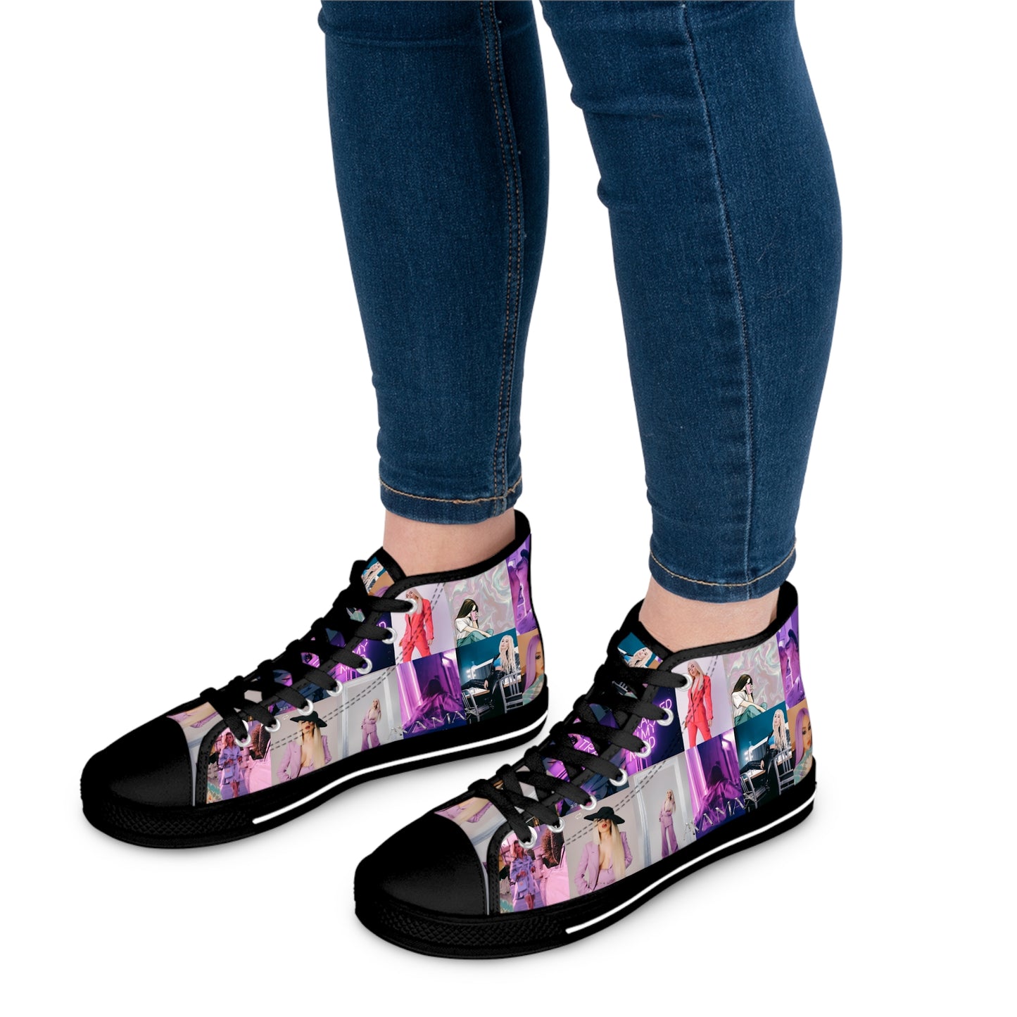Ava Max Belladonna Photo Collage Women's High Top Sneakers