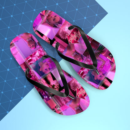 Ariana Grande 7 Rings Collage Flip Flops