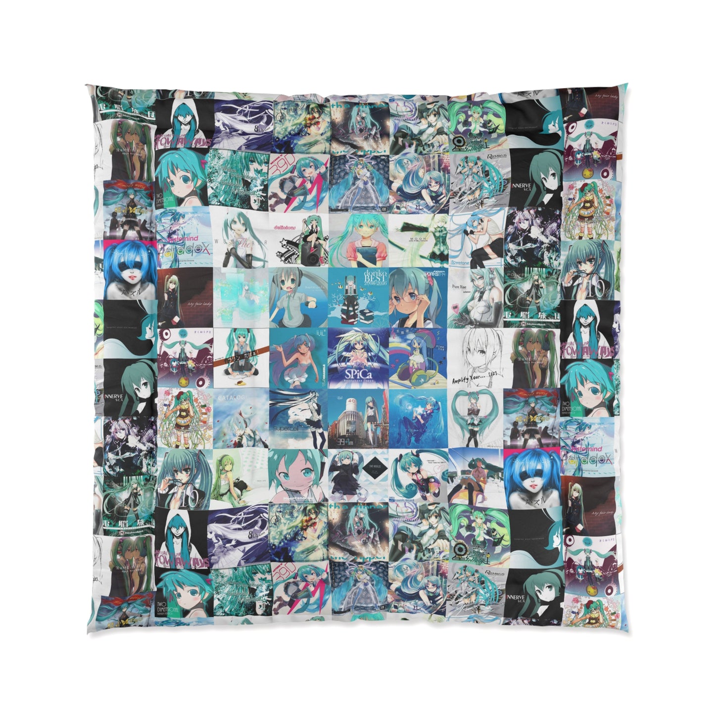 Hatsune Miku Album Cover Collage Comforter