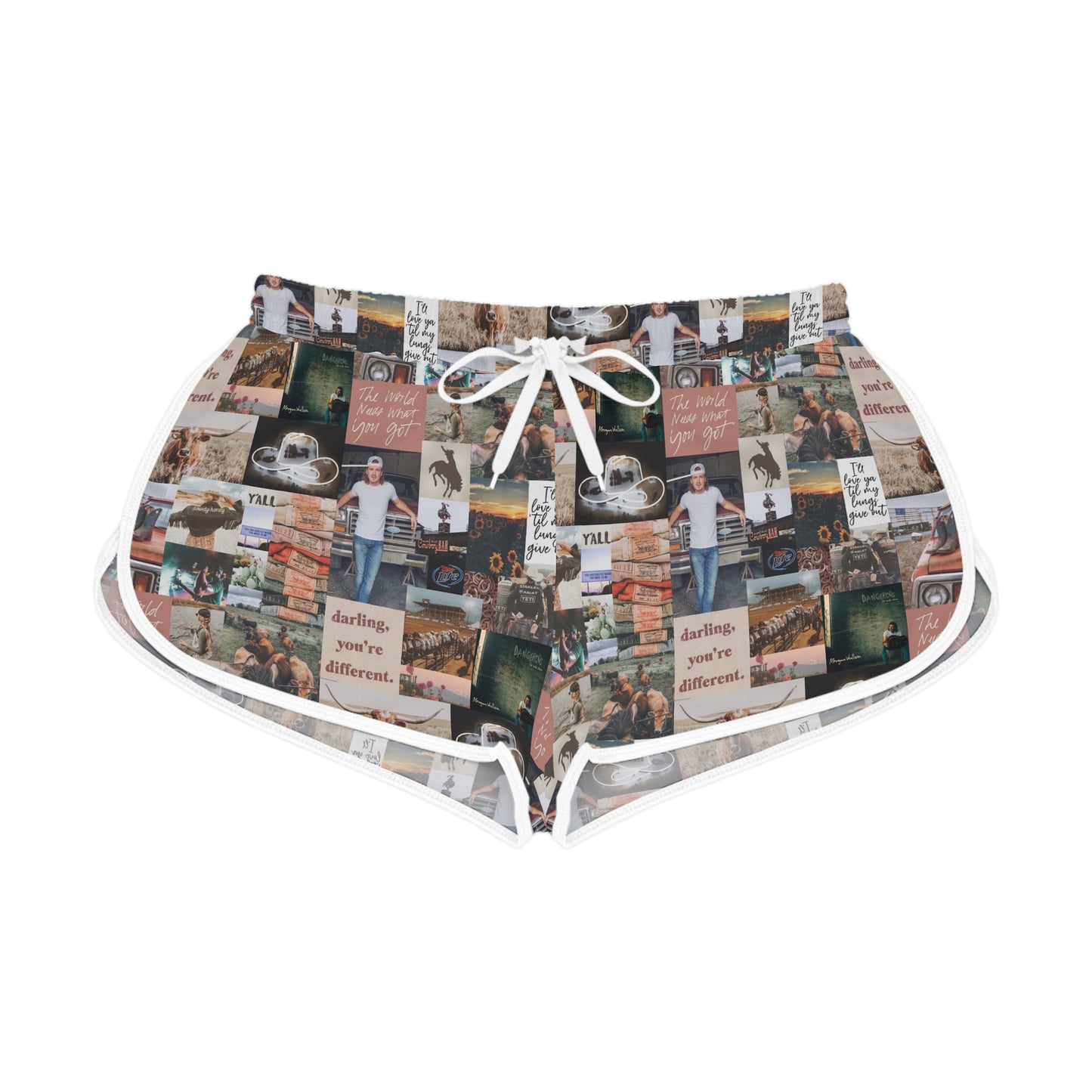 Morgan Wallen Darling You're Different Collage Women's Relaxed Shorts