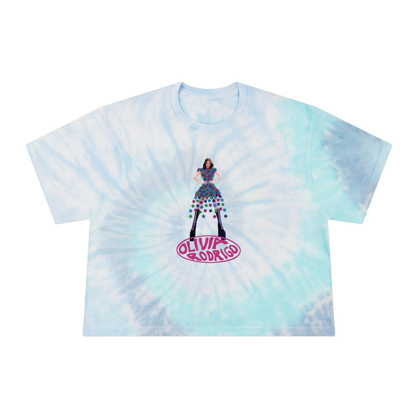 Olivia Rodrigo Hits Magazine Cover Women's Tie-Dye Crop Tee