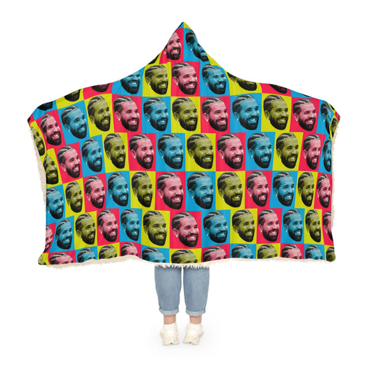 Drake Colored Checker Faces Snuggle Blanket