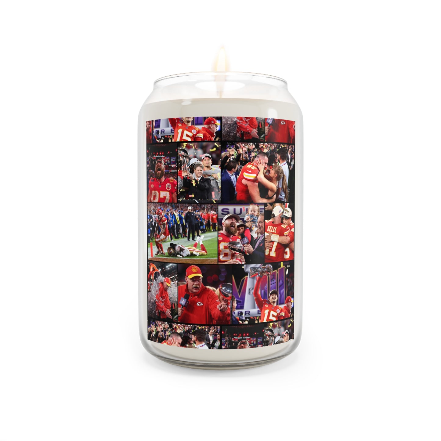 Kansas City Chiefs Superbowl LVIII Championship Victory Collage Scented Candle