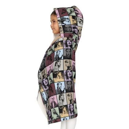 Taylor Swift Eras Collage Youth Hooded Towel