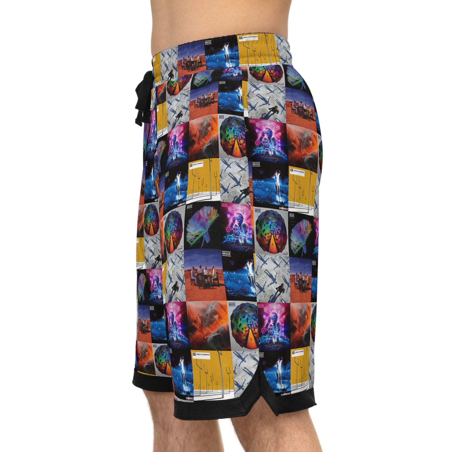 Muse Album Cover Collage Basketball Rib Shorts