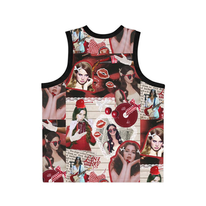 Lana Del Rey Cherry Coke Collage Unisex Basketball Jersey