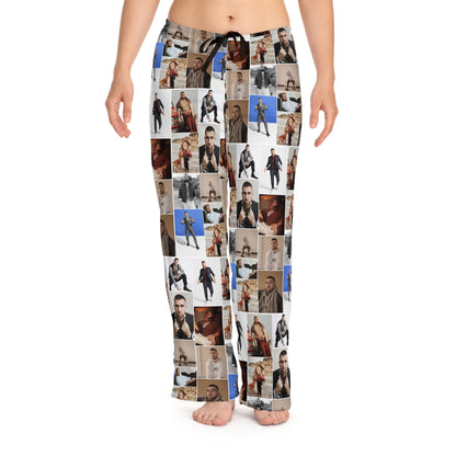 Travis Kelce Portrait Photo Mosaic Women's Pajama Pants