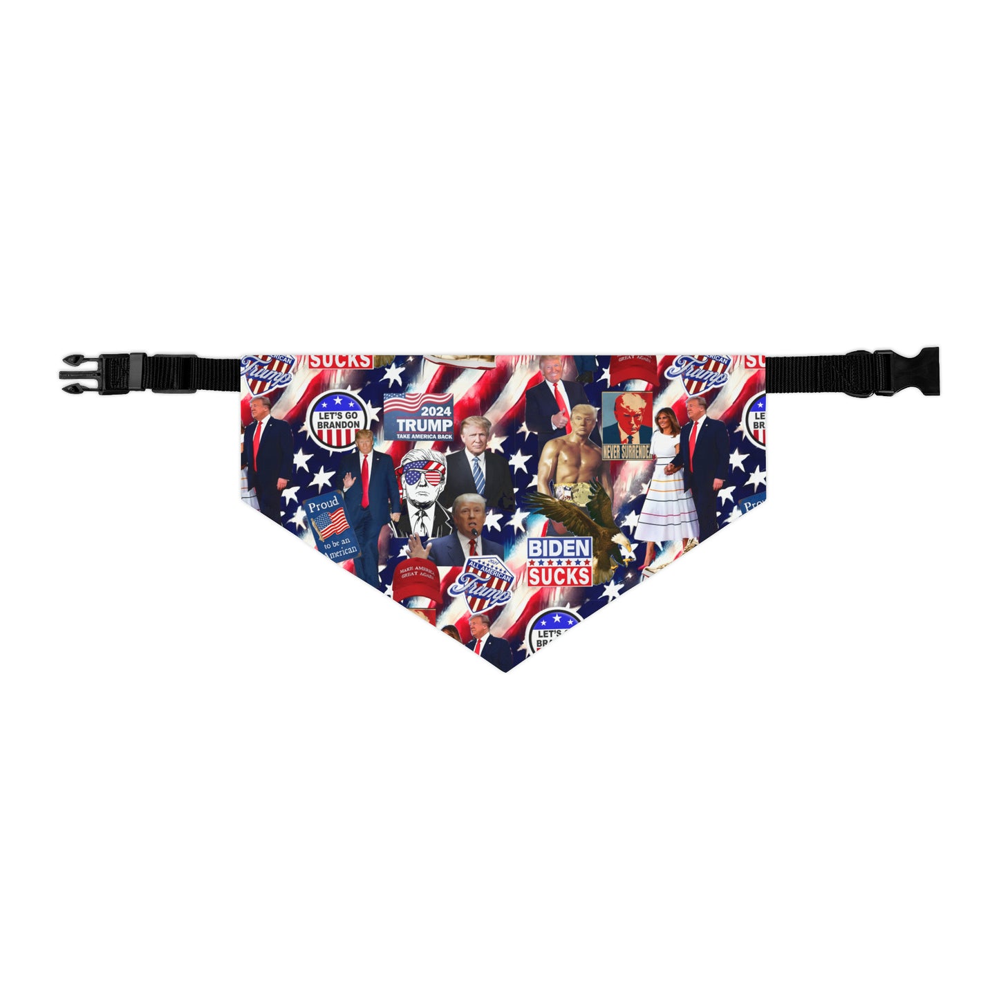 Donald Trump 2024 MAGA Montage Pet Bandana Collar