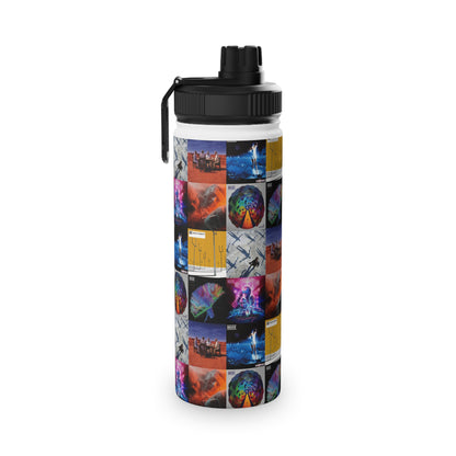 Muse Album Cover Collage Stainless Steel Sports Lid Water Bottle
