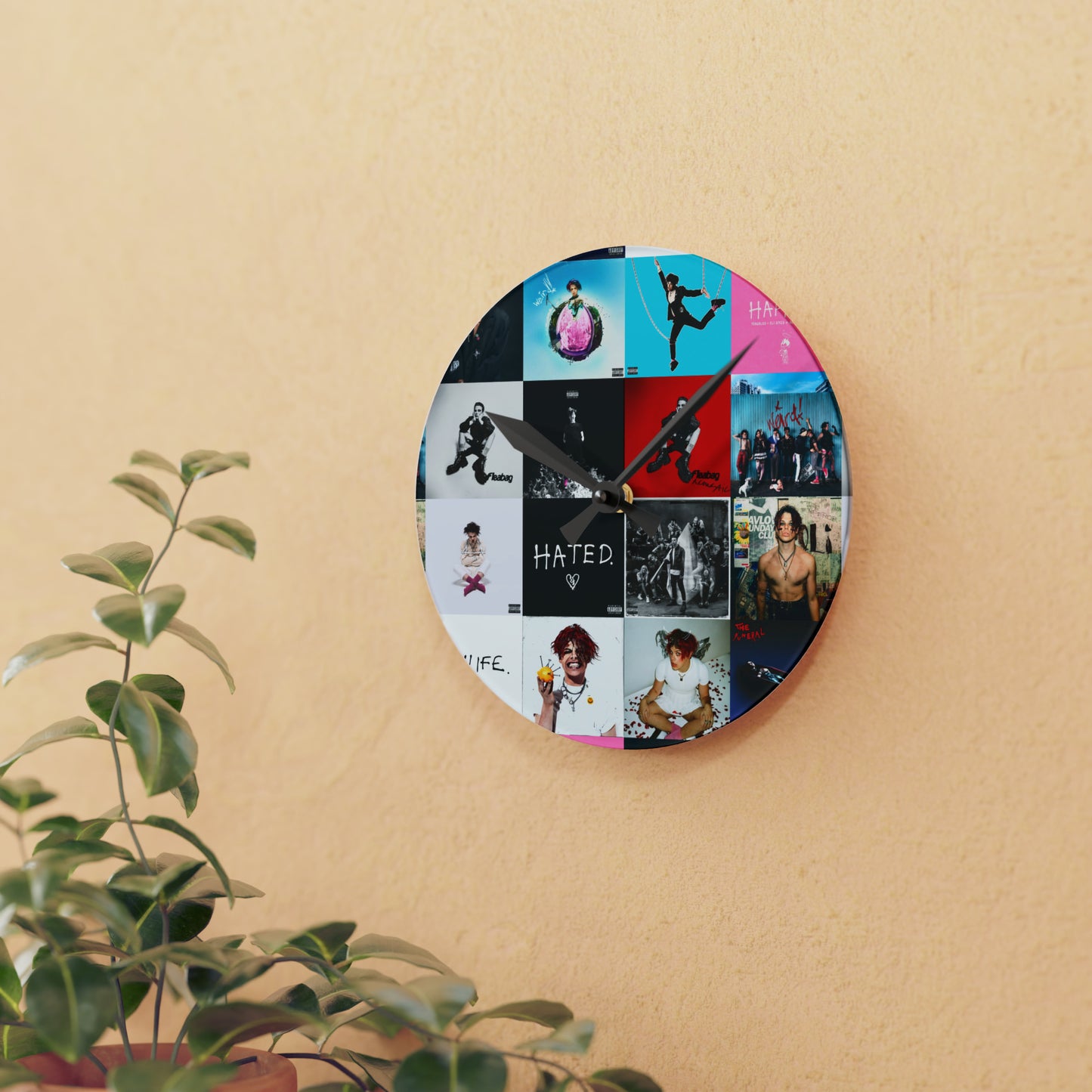 YUNGBLUD Album Cover Art Collage Acrylic Wall Clock