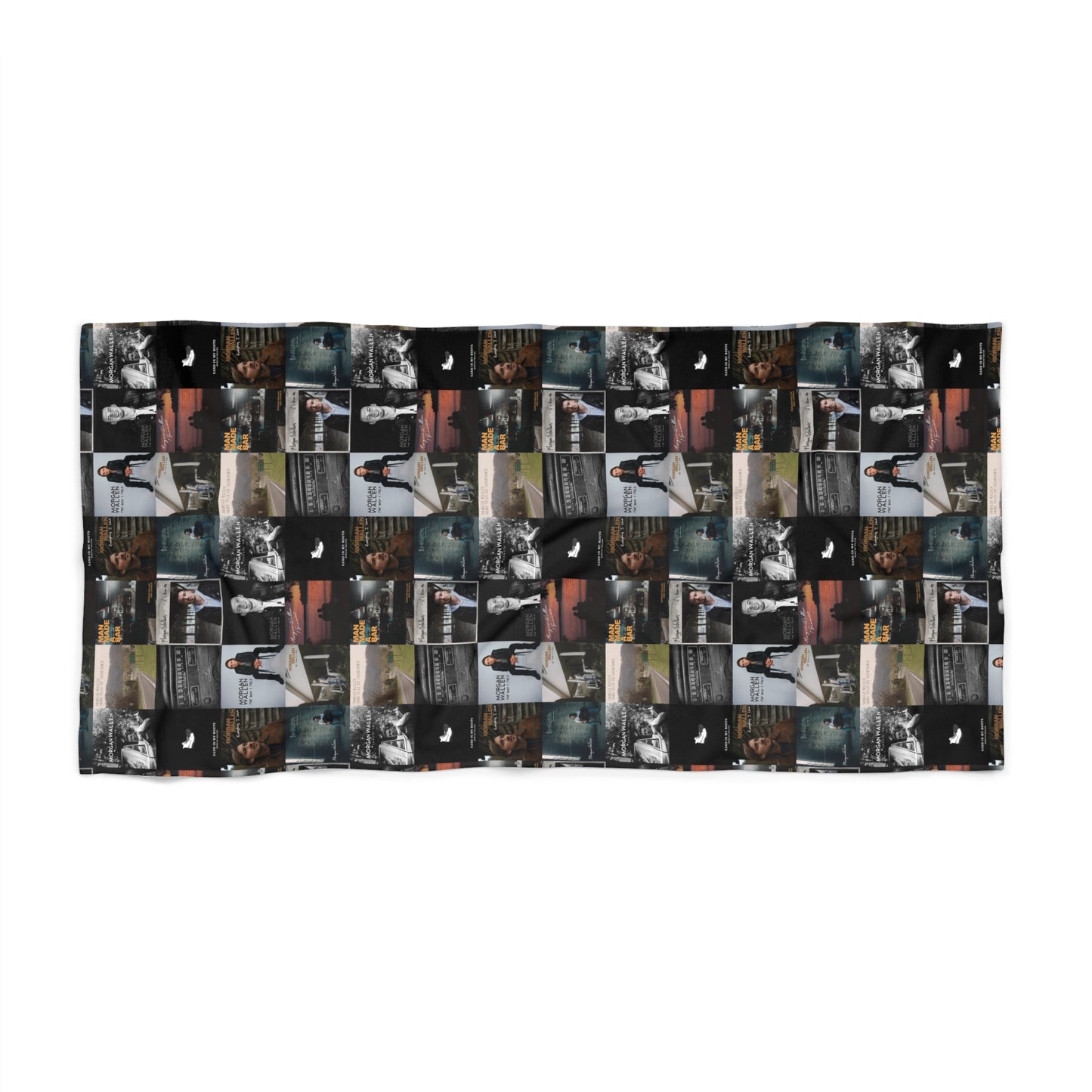 Morgan Wallen Album Cover Collage Beach Towel