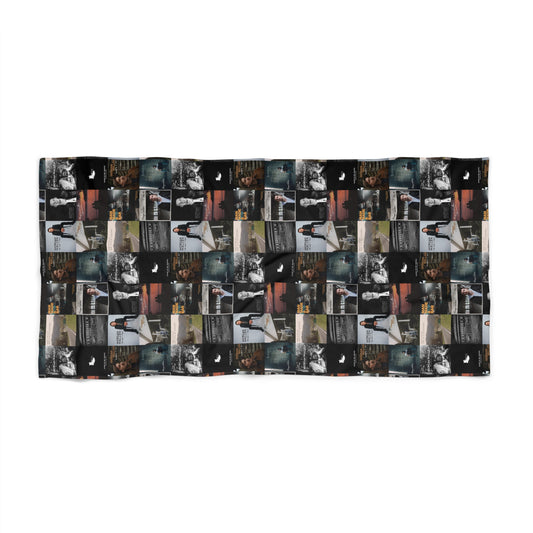 Morgan Wallen Album Cover Collage Beach Towel