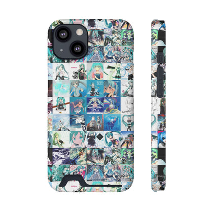 Hatsune Miku Album Cover Collage Phone Case With Card Holder