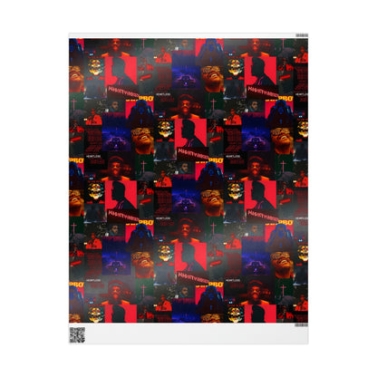 The Weeknd Heartless Nightmares Collage Gift Wrapping Paper