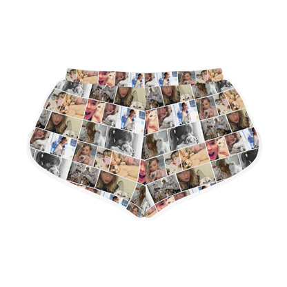 Taylor Swift's Cats Collage Pattern Women's Relaxed Shorts