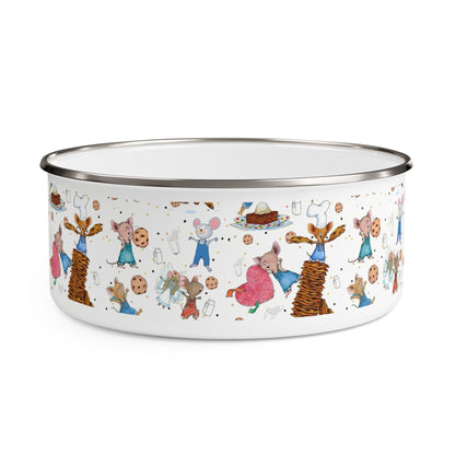 If You Give A Mouse A Cookie Collage Enamel Bowl
