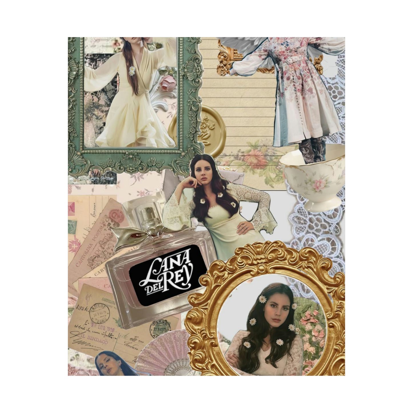 Lana Del Rey Victorian Collage Matte Poster