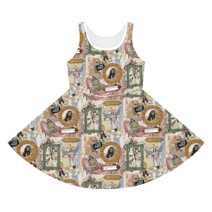 Lana Del Rey Victorian Collage Girls' Sleeveless Sundress