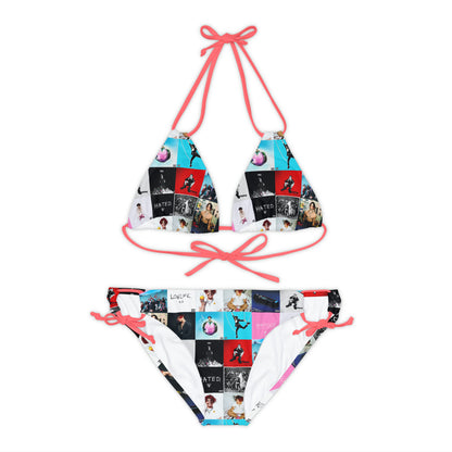 YUNGBLUD Album Cover Art Collage Strappy Bikini Set (AOP)