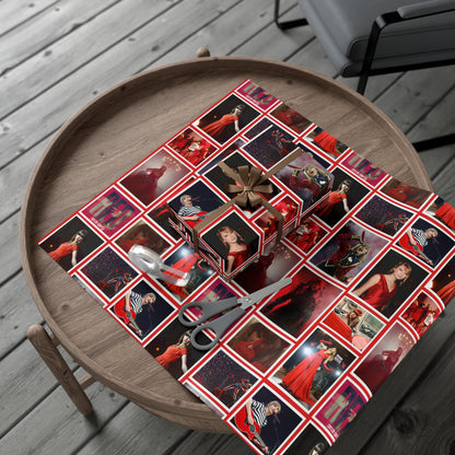 Taylor Swift Red Era Collage Gift Wrap Paper