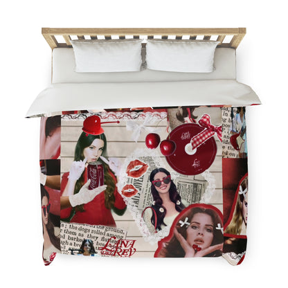 Lana Del Rey Cherry Coke Collage Duvet Cover