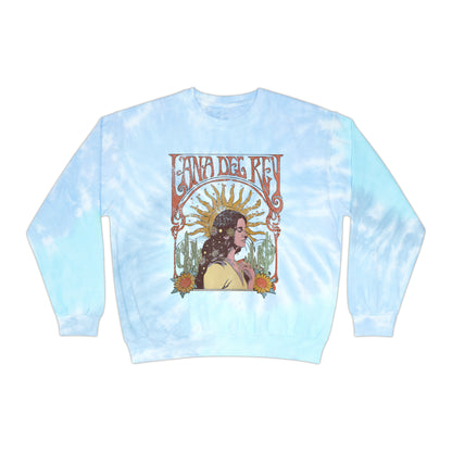 Lana Del Rey Vintage Artwork Unisex Tie-Dye Sweatshirt