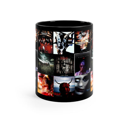 Slipknot Album Art Collage Black Ceramic Mug