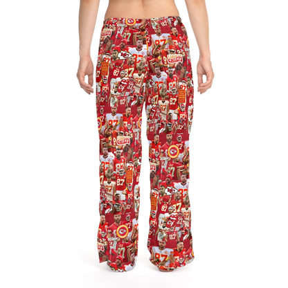 Travis Kelce Chiefs Red Collage Women's Pajama Pants