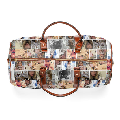 Taylor Swift's Cats Collage Pattern Waterproof Travel Bag