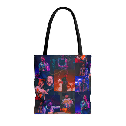 Post Malone Lightning Photo Collage Tote Bag