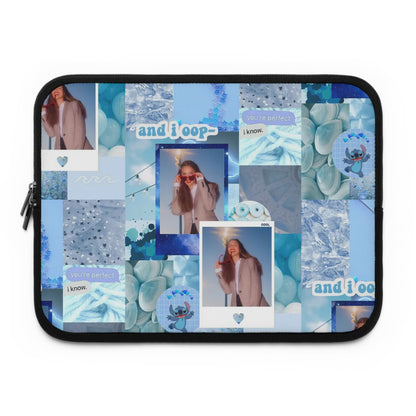 Olivia Rodrigo Light Blue Aesthetic Collage Laptop Sleeve