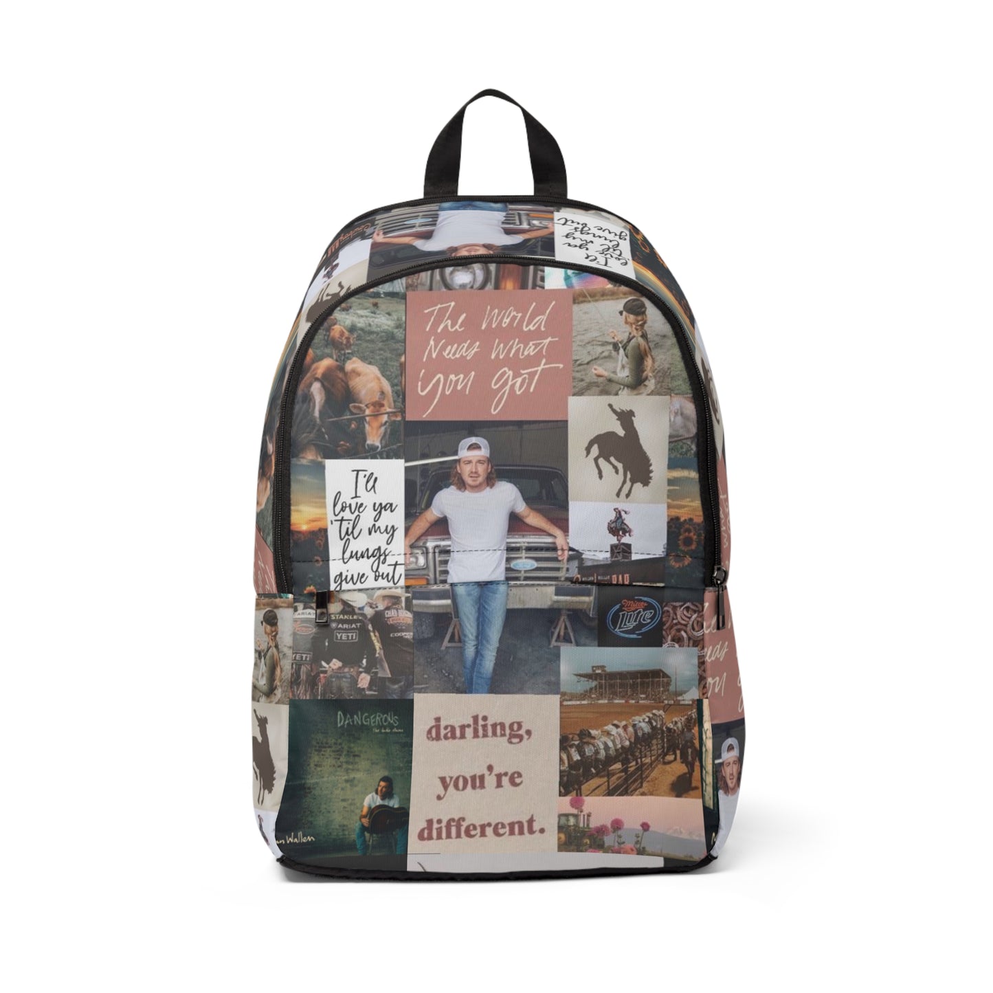 Morgan Wallen Darling You're Different Collage Unisex Fabric Backpack ...