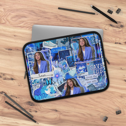 Olivia Rodrigo Blue Aesthetic Collage Laptop Sleeve