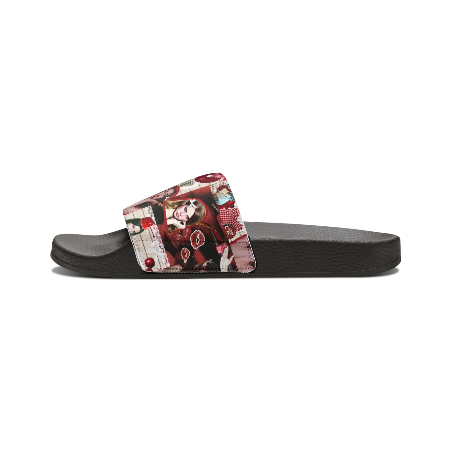 Lana Del Rey Cherry Coke Collage Youth Slide Sandals