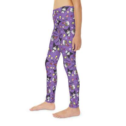 Kuromi Ice Cream Sundae Pattern Youth Full-Length Leggings