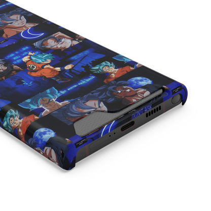 Dragon Ball Z Saiyan Moonlight Collage Phone Case With Card Holder