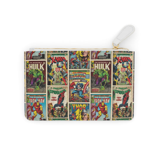 Marvel Comic Book Cover Collage Mini Clutch Bag