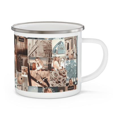 Sabrina Carpenter Peachy Princess Collage Enamel Camping Mug