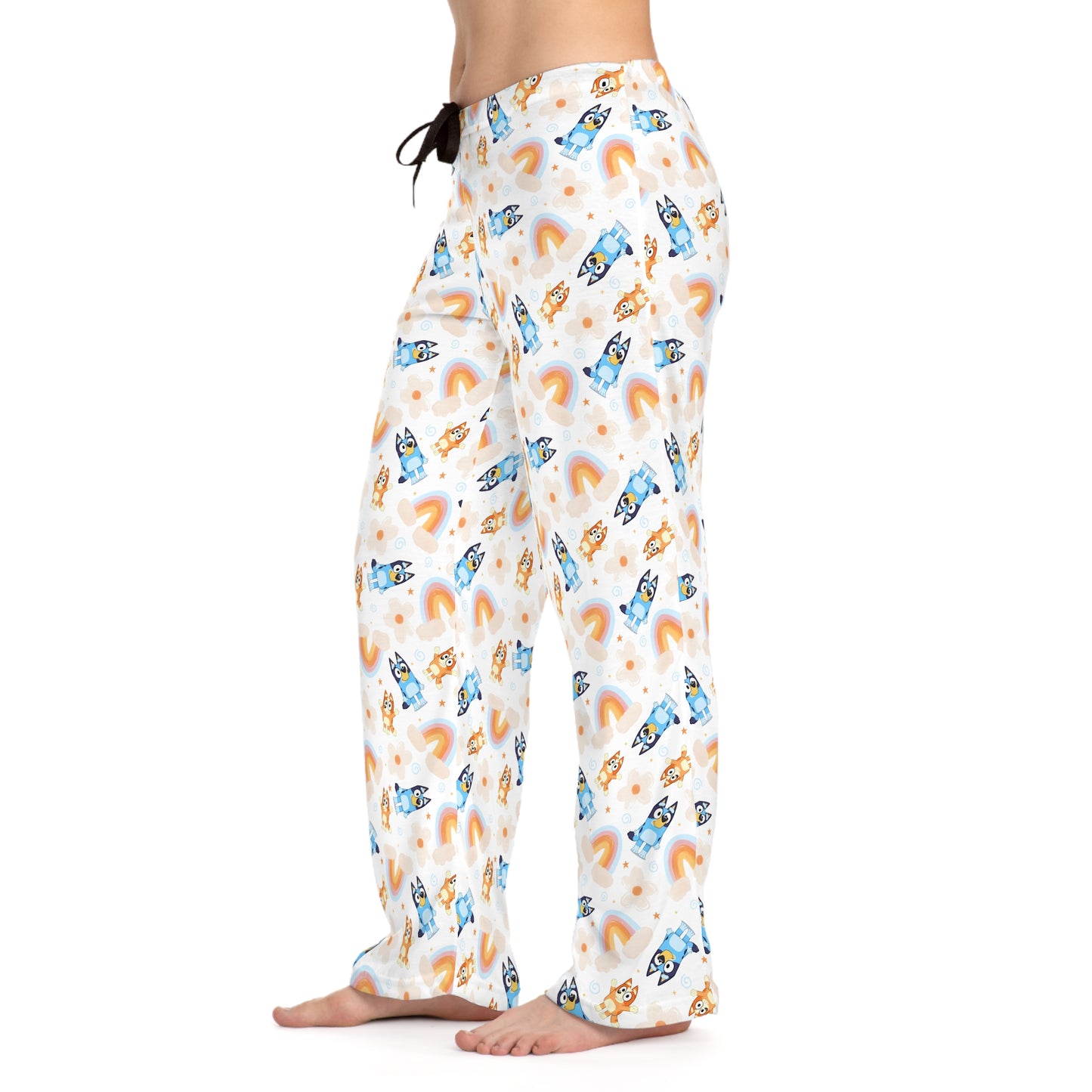 Bluey Rainbows & Flowers Pattern Women's Pajama Pants