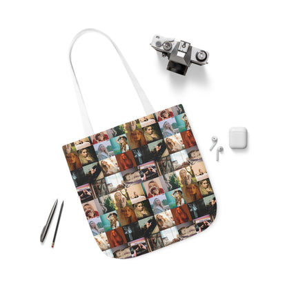 Sabrina Carpenter Album Cover Collage Polyester Canvas Tote Bag