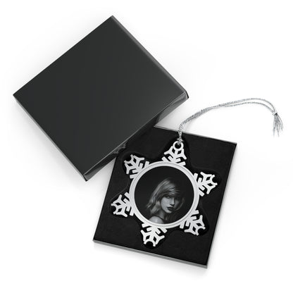 Taylor Swift Noir Pewter Snowflake Ornament