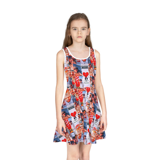 Bad Bunny Un Verano Sin Ti Photo Collage Girls' Sleeveless Sundress