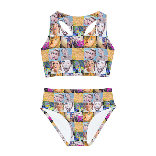 Miley Cyrus & Her Dead Petz Mosaic Girls Two Piece Swimsuit